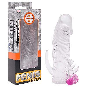 Capa Peniana Com Cápsula Vibratória Sleeve Vipmix