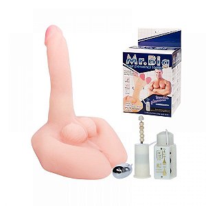 Pênis Vibrador Cyberskin Com Base Mr Big Vipmix