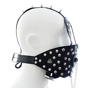 Focinheira Couro Sintético Ajustável Spike Vipmix