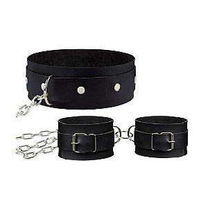 Duo 2 Coleira E Tornozeleira Com Corrente La Pimienta