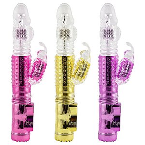 Vibrador Rotativo Vai E Vem Recarregável 36 Vibrações Vipmix