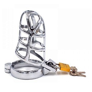 Cinto De Castidade Vazado Com Anel E Cadeado Vipmix