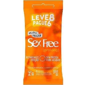 Preservativo Prolong Com 6 Unidades Sex Free
