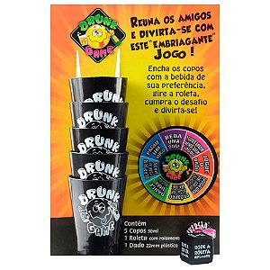 Drunk Game Jogo Roleta Com 05 Copos Diversão Ao Cubo