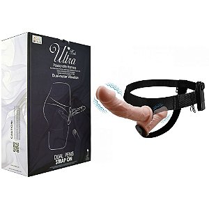 Pênis Com Cinta Dupla Penetração Com Vibro Vipmix