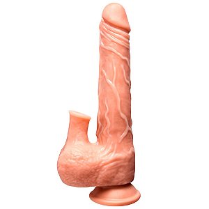 Pênis Vibro Recarregável Movimento De Vai E Volta 23 X 4cm Vipmix