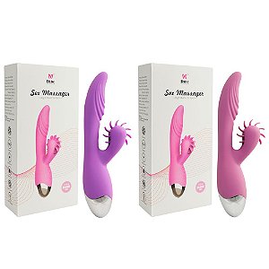 Vibrador Simulador Sexo Oral Línguas Giratórias 7 Vibrações Dibe Vipmix