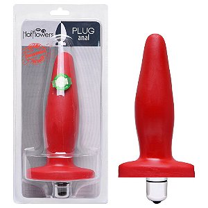Plug Anal Vibro Interno 12 X 3,5cm Hot Flowers