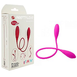 Vibrador Duplo Flexível 7 Vibrações Snaky Vibe Pretty Love Vipmix