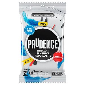 Preservativo Sensitive Retardante Com 3 Unidades Prudence
