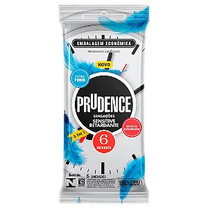 Preservativo Sensitive Retardante Com 6 Unidades Prudence
