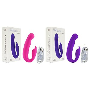 Vibrador Strapless Duplo Silicone Cirúrgico 10 Vibrações Vipmix