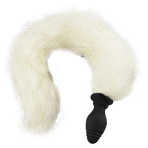 Plug Anal Com Rabo De 40cm 10 Vibrações Vipmix