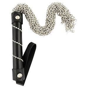 Chicote Corrente Cabo Revestido Em Couro Vipmix