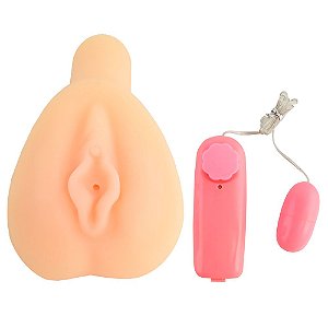 Vagina Realística Cyberskin Com Vibrador Sexy Import