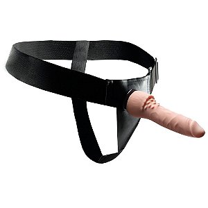 Inativo - Cinta Com Pênis Cyberskin 17 X 3,4cm Sexy Import