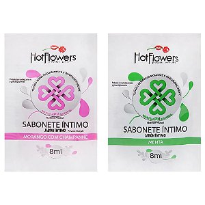 Sabonete íntimo Líquido Sachê 8ml Hot Flowers