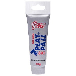Play Pall 3x1 Gel Masculino Prolonga Ereção 18g For Sexy