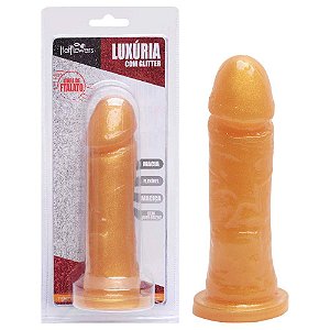 Pênis De Borracha Com Glitter 16 X 4cm Hot Flowers