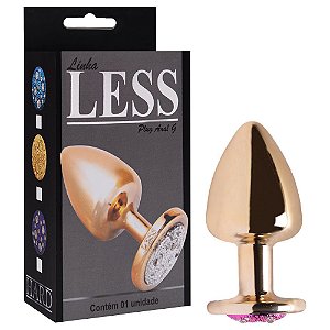 Plug Less Abs Grande Dourada Pedra Cravejada Hard