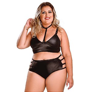Conjunto Hot Pants Plus Size Hot Flowers