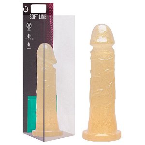 Pênis De Borracha Glitter 17,5 X 3,8cm Kgel