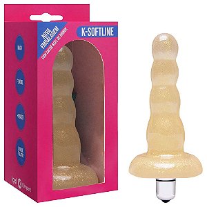 Plug Anal Glitter 10 Vibrações 12,5 X 3cm Kgel