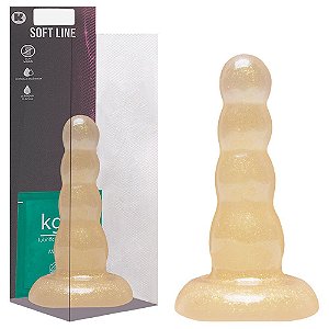 Plug Anal Maciço Glitter 12,5 X 3cm Kgel