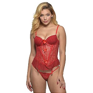 Espartilho Bojo Tule Bordado Frontal Macler