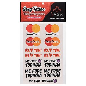Xerecard Tatuagem Temporária 10 X 15cm Sedux