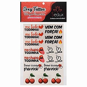 Vem Com Força Tatuagem Temporária 10 X 15cm Sedux