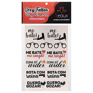 Me Bate Tatuagem Temporária 10 X 15cm Sedux