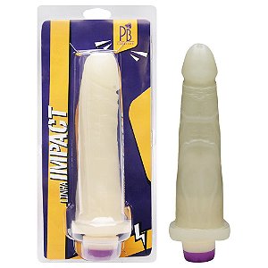 Pênis Vibrador Brilha No Escuro 19 X 3,8cm Pau Brasil