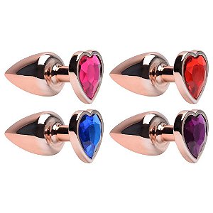 Plug Anal Coração Unique Rosé Abs La Pimienta