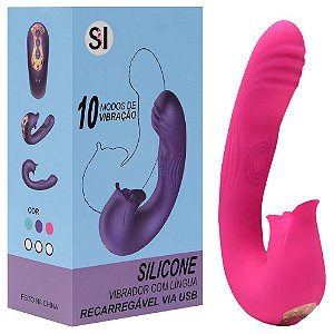 Vibrador Ponto G E Clitóris Língua 10 Modos Sexy Import