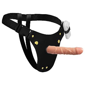 Cinta Peniana Pênis Realístico Vibrador 18 X 4cm Soulsex