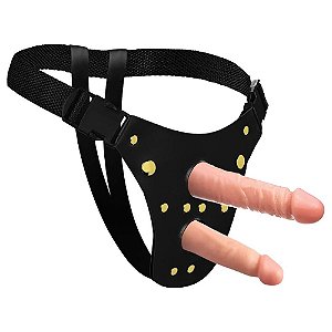 Cinta Ativa Dupla Pênis 16 X 4,4cm E 12,5 X 3,6cm Soulsex