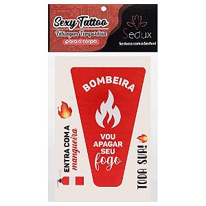 Bombeira Tatuagem Temporária 10 X 14cm Sedux