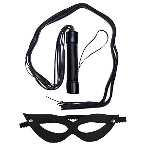 Kit Chicote 80cm Com Máscara Dominatrixxx