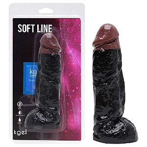 Pênis De Borracha Maciço Duo Color 18,5 X 4,5cm Kgel