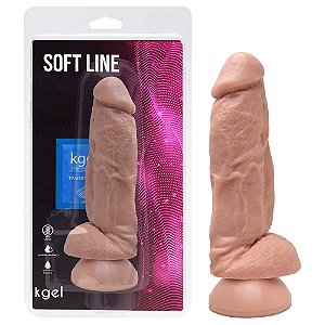 Pênis Borracha Maciço Com Ventosa 18,5 X 4,5cm Kgel