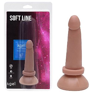 Pênis Borracha Maciço Com Ventosa 15 X 3,3cm Kgel