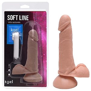 Pênis Vibrador Controle Externo Escroto 17,5 X 3,8cm Kgel