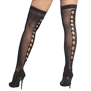 Meia Calça 7/8 Arrastão Detalhe Lacinhos Yaffa