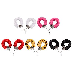 Algema Simples Metal Com Pelúcia Sensual Love