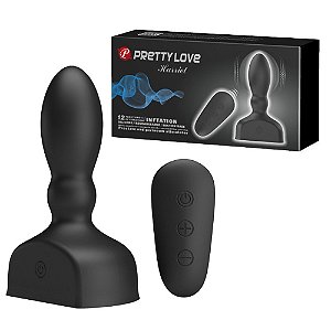 Plug Anal Inflável 12 Vibrações Harriel Sensual Love