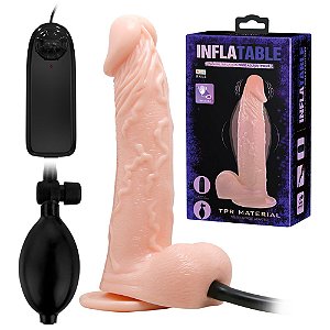 Pênis Inflável Vibrador 18,5cm Baile Sensual Love