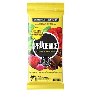 Preservativo Mix Cores E Sabores 12 Unidades Prudence