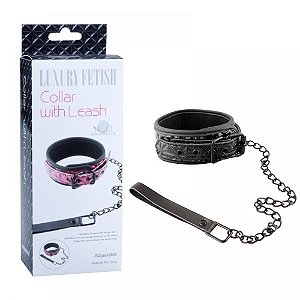 Coleira Luxury Com Corrente Colar With Leash Vipmix