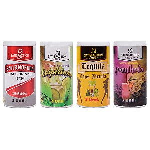 Bolinha Caps Drinks 03 Unidades Satisfaction